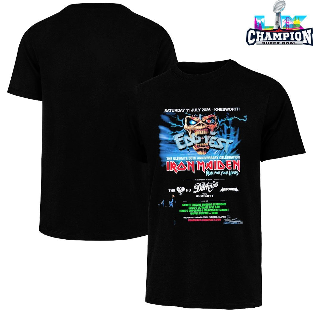 Iron Maiden EddFest The Ultimate 50th Anniversary Celebration On 11 July 2026 I Knebworth UK T-Shirts