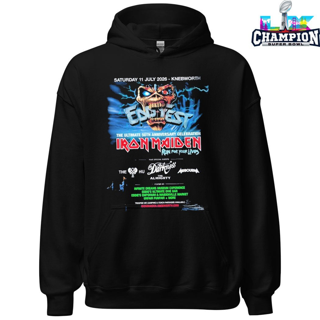 Iron Maiden EddFest The Ultimate 50th Anniversary Celebration On 11 July 2026 I Knebworth UK T-Shirts