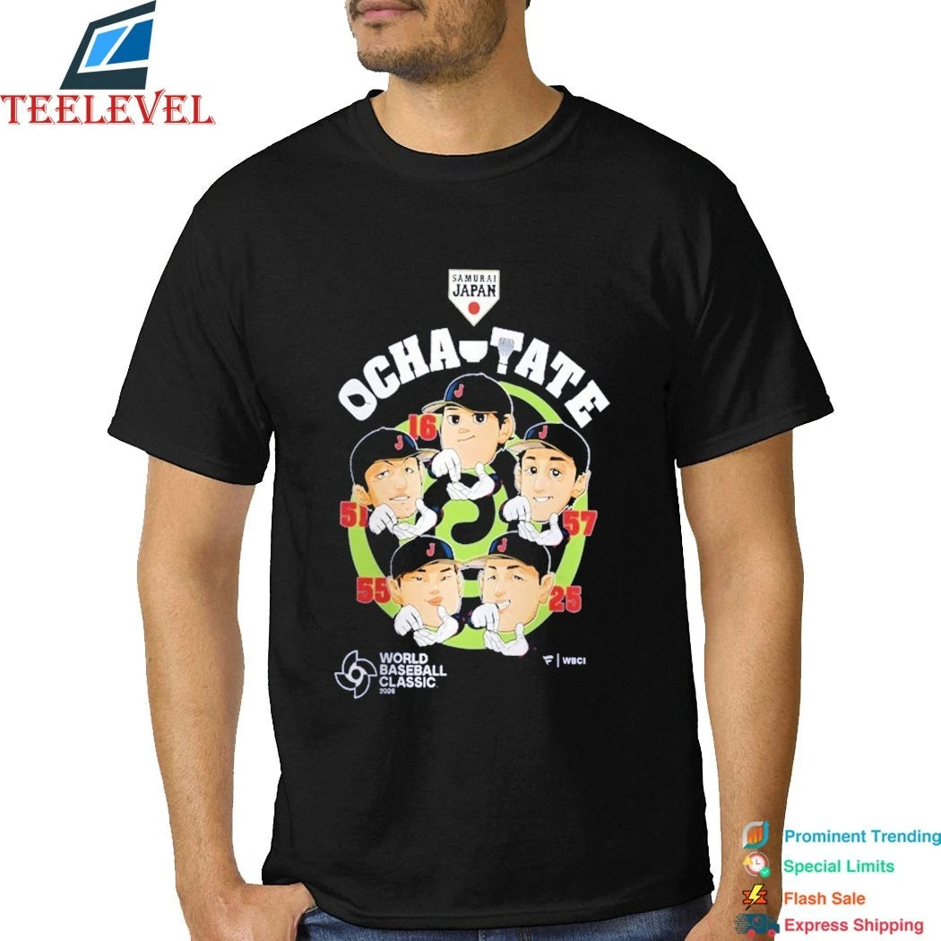 Japan Baseball 2026 World Baseball Classic Ocha Tate Shirts