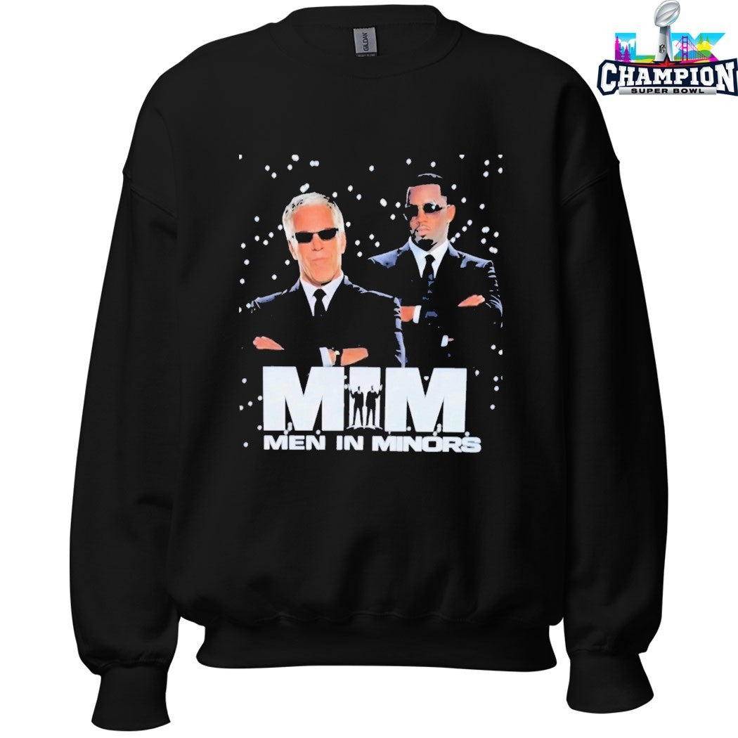 Jeffrey Epstein And Sean Combs Diddy MIM Men In Minors T-shirts