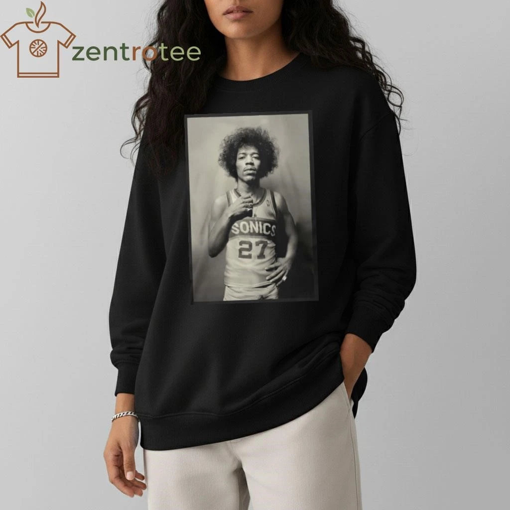 Jimi Hendrix Sonics basketball tee