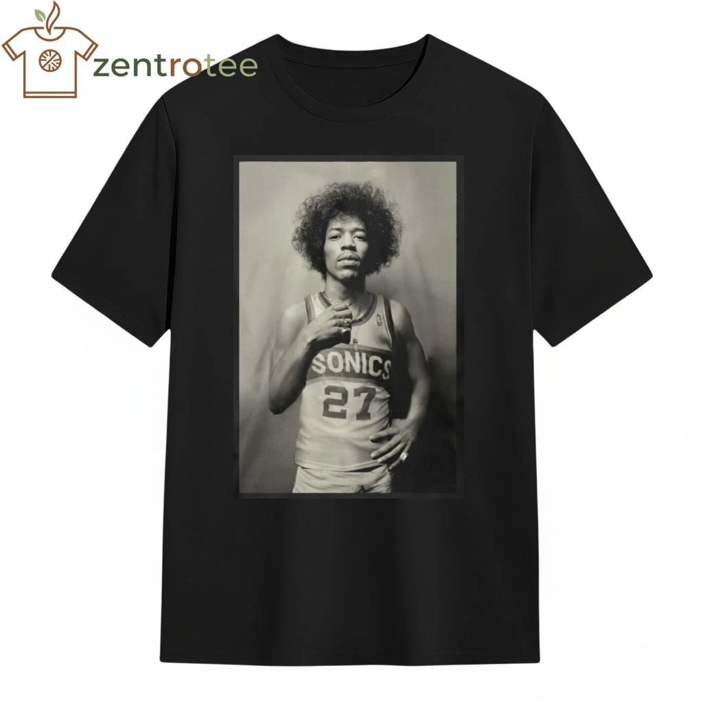Jimi Hendrix Sonics basketball tee