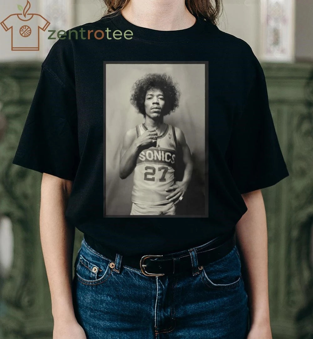 Jimi Hendrix Sonics basketball tee