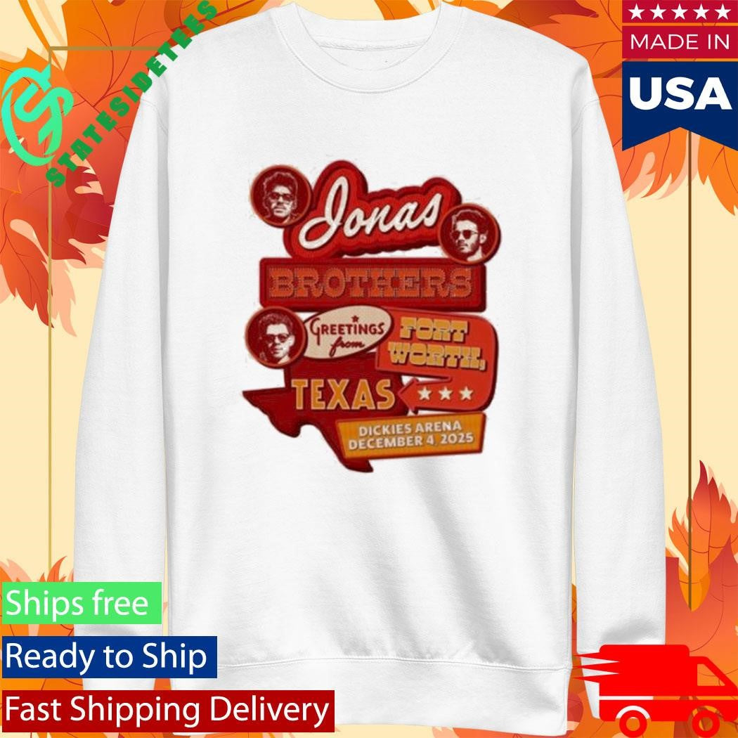 Jonas Brothers Greetings From Your Hometown Fort Worth Tx Shirt
