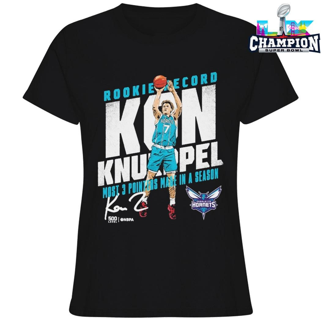 Kon Knueppel Charlotte Hornets Rookie Record Shirt
