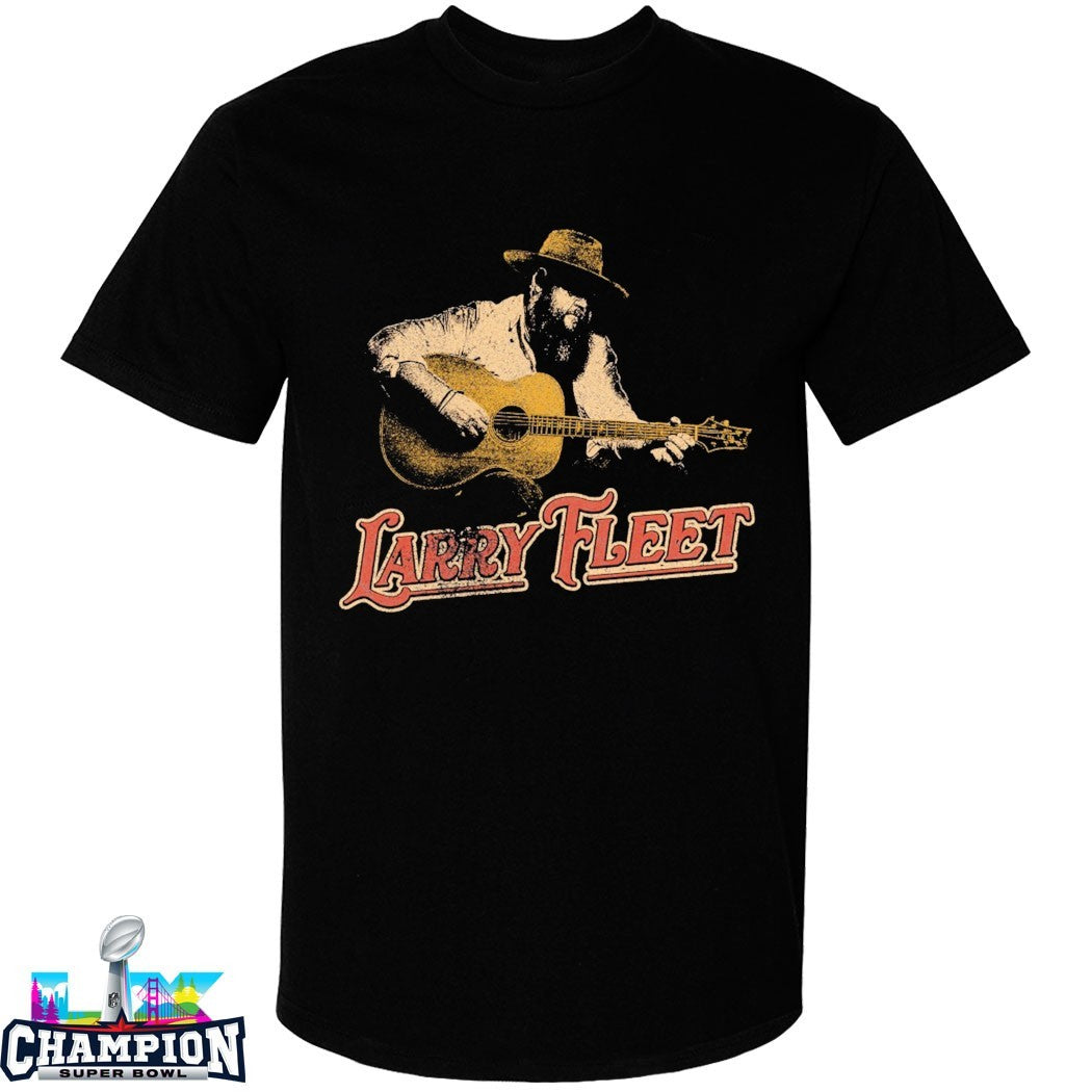 Larry Fleet Working Guitar Photo T-shirts
