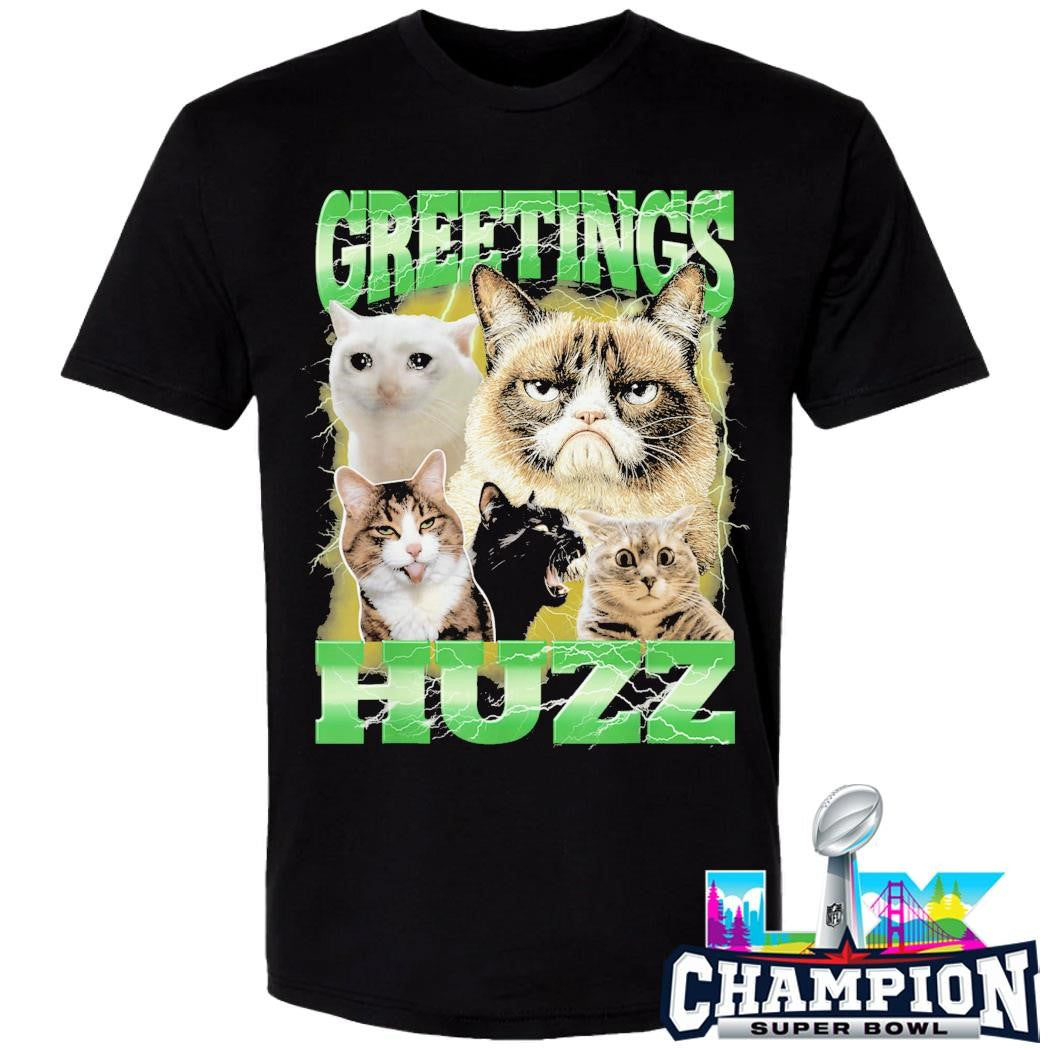 Merchku Cats Greetings Huzz Shirt