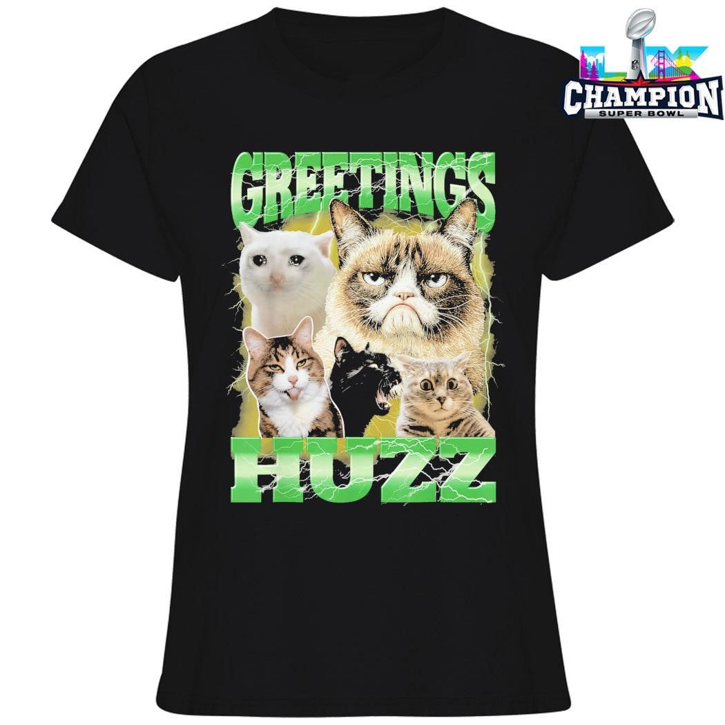 Merchku Cats Greetings Huzz Shirt