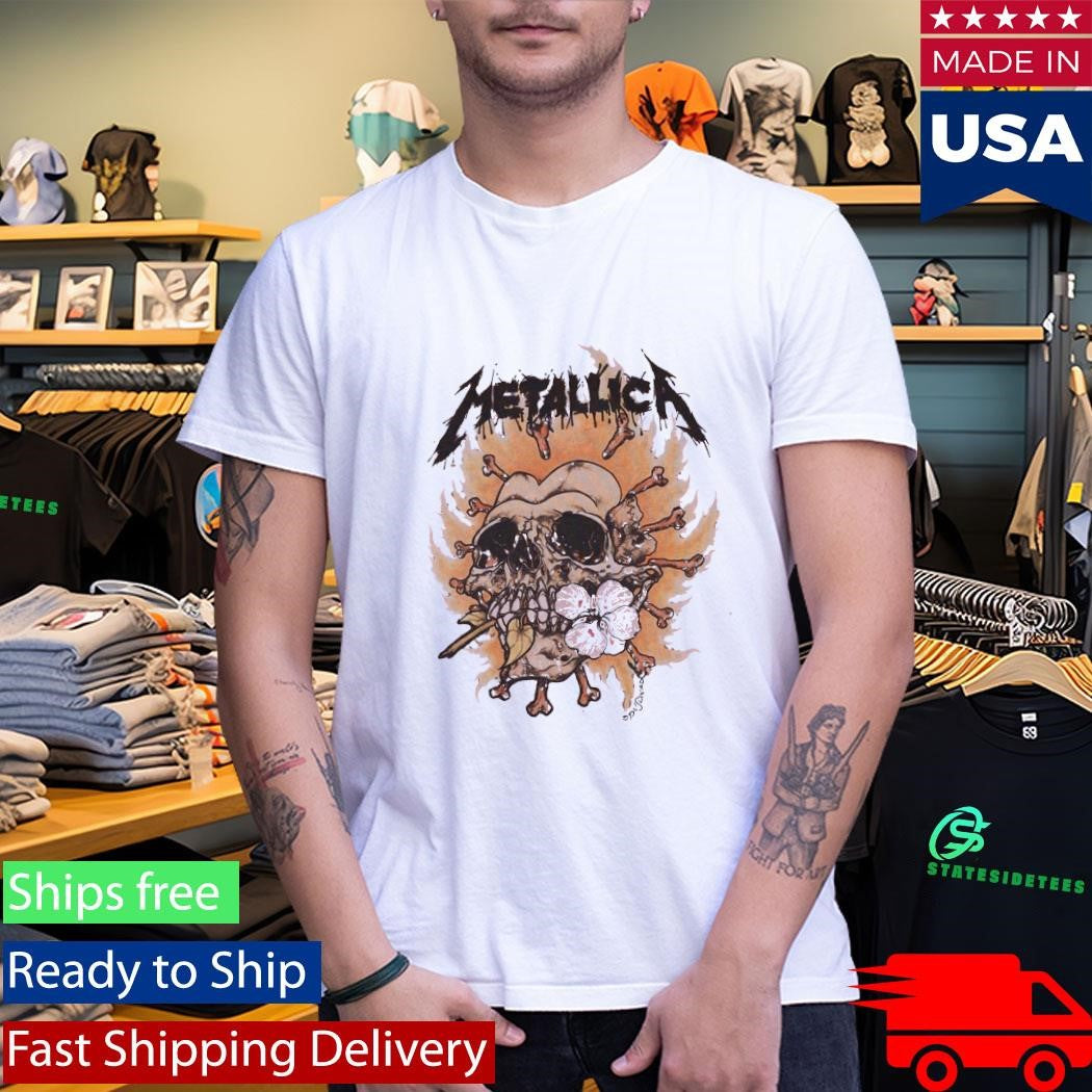 Metallica Burning Flower Shirt
