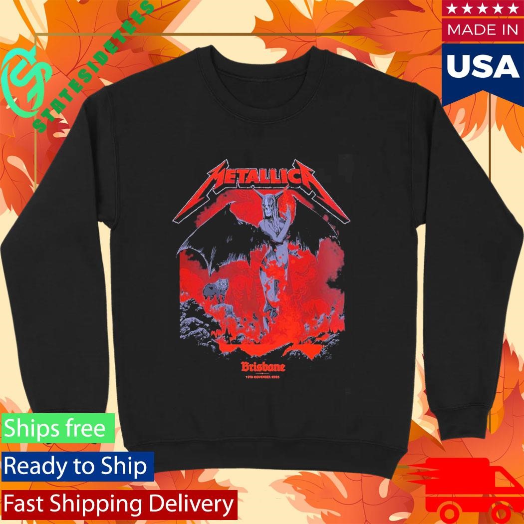 Metallica M72 Brisbane Australia 2025 Pop Up Shop Tee By Ken Taylor At Suncorp Stadium On 12 November 2025 Lilith Winged Demon Two Sided Shirt