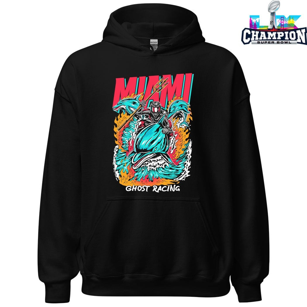 Miami Dolphins X Ghost Racing T-shirts