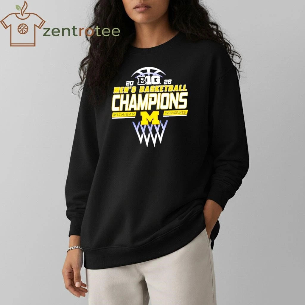 Michigan Wolverines 2026 Big Ten Men’s Basketball Regular Season Champions Locker Room tee