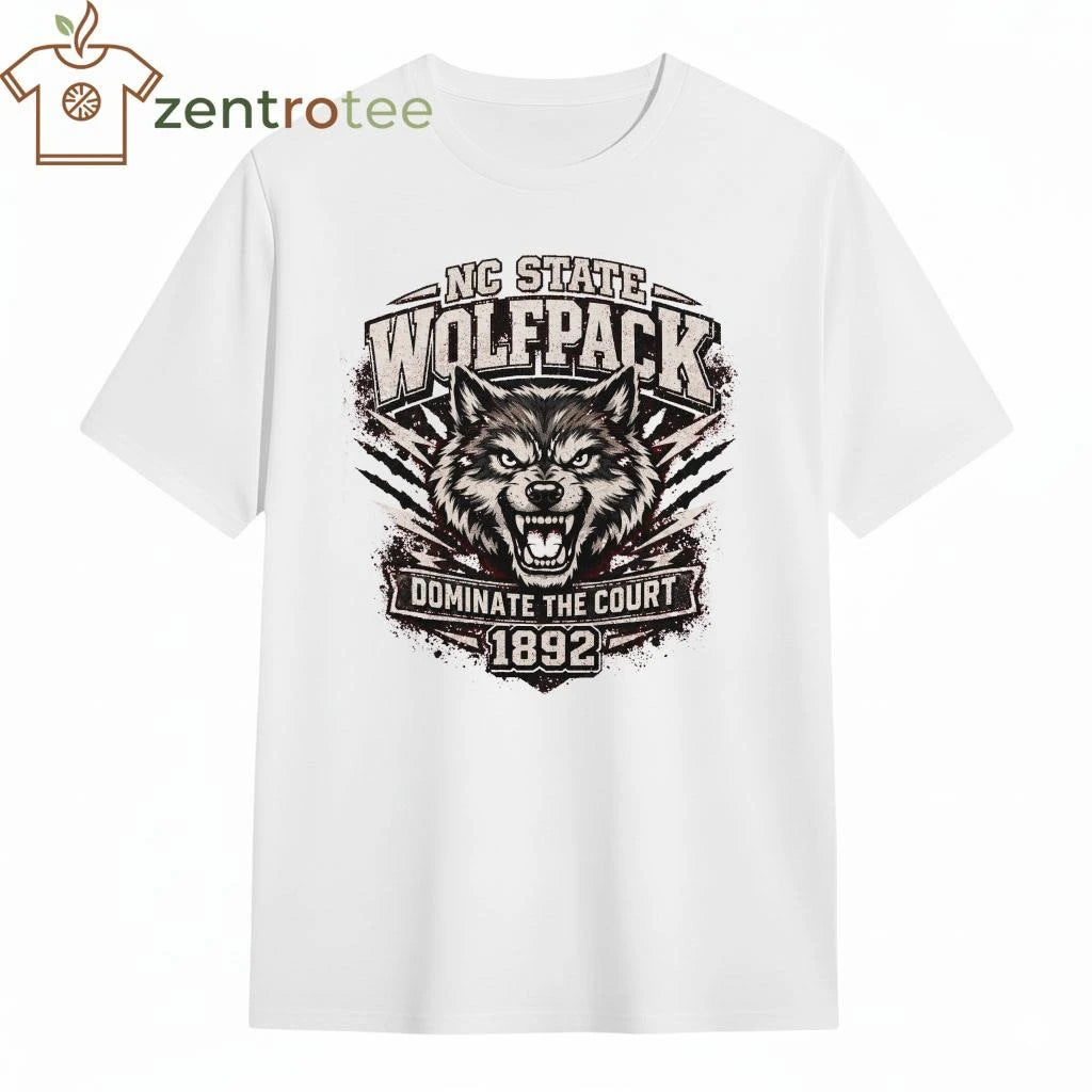 NKCTEES NC State Wolfpack Dynasty Red Storm Vintage Mascot Shirt