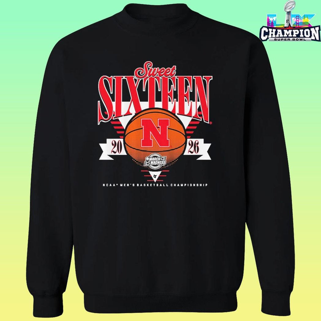 Nebraska Cornhuskers 2026 Sweet Sixteen Ncaa Men’s Basketball Championship Shirt