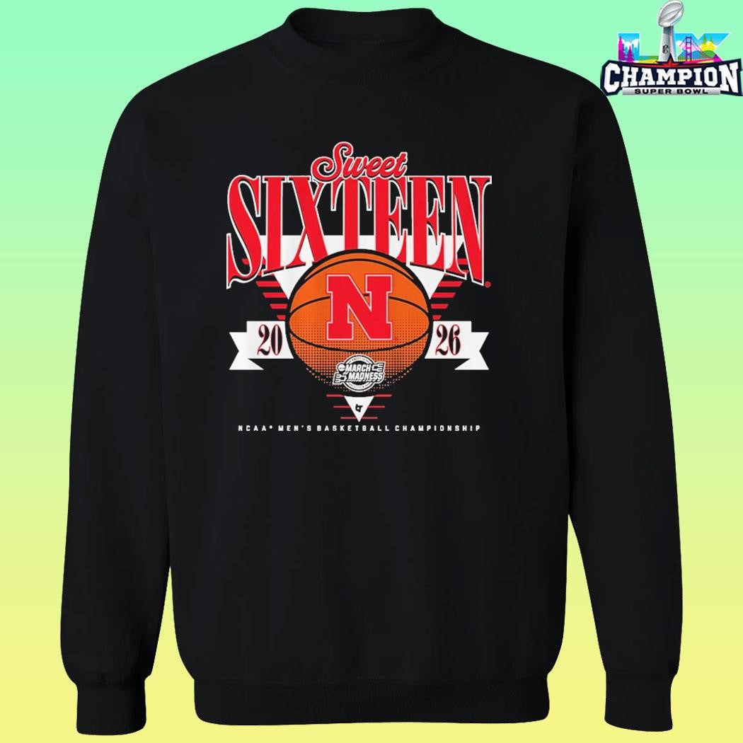 Nebraska Cornhuskers 2026 Sweet Sixteen Ncaa Men’s Basketball Championship Shirt
