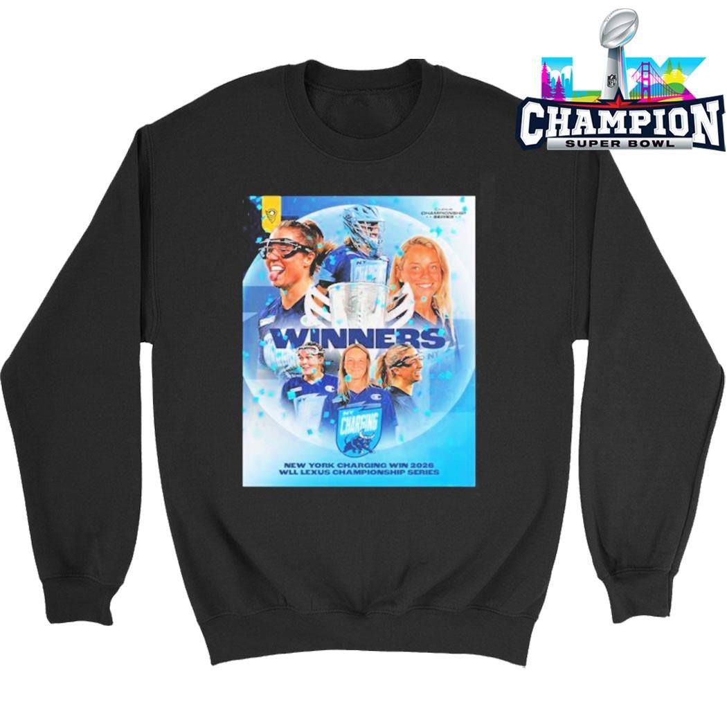 New York Charging Women’s Lacrosse 2026 Wll Lexus Championship Series Winners Shirt