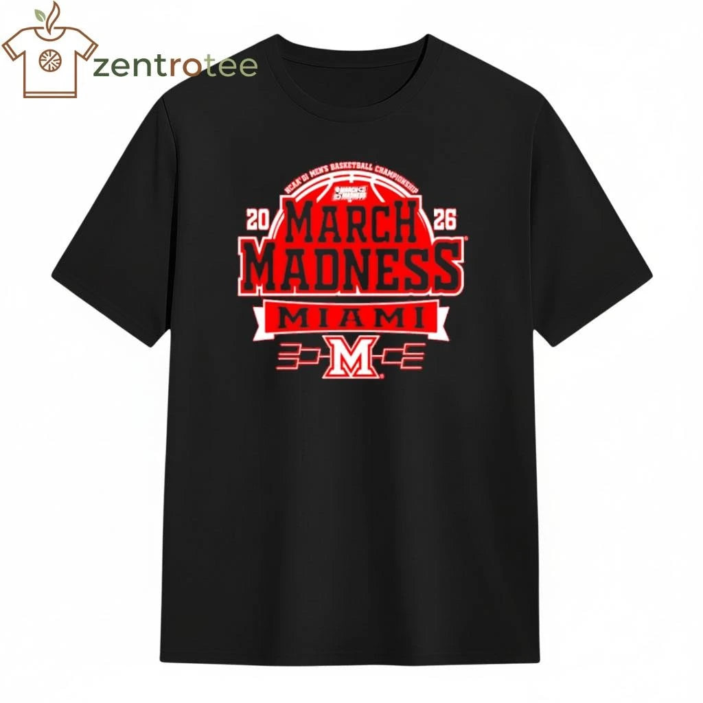 Nice Miami RedHawks 2026 NCAA Men’s Basketball March Madness Bound shirt