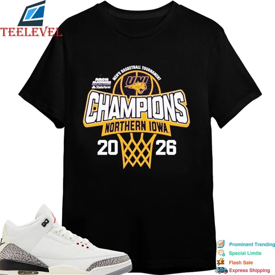 Northern Iowa Panthers 2026 Arch Madness MVC Men’s Basketball Tournament Champions Shirts