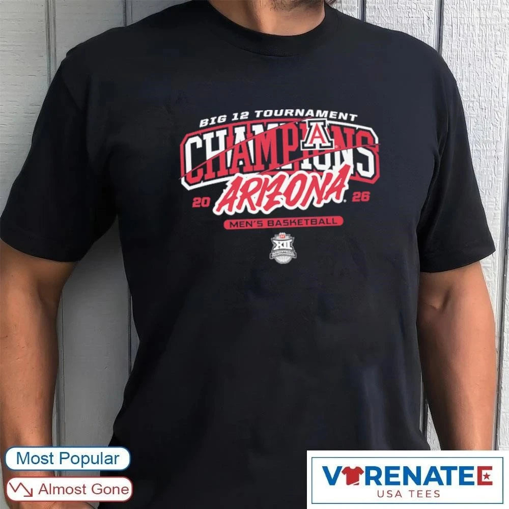Official 2026 Big 12 Tournament Champions NIL Arizona Wildcats Men’s Basketball T-Shirt