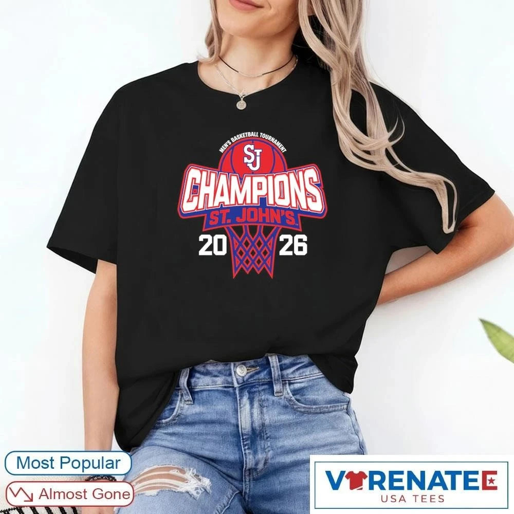 Official 2026 Big East Men’s Basketball Tournament Champions St. John’s Red Storm T-Shirt