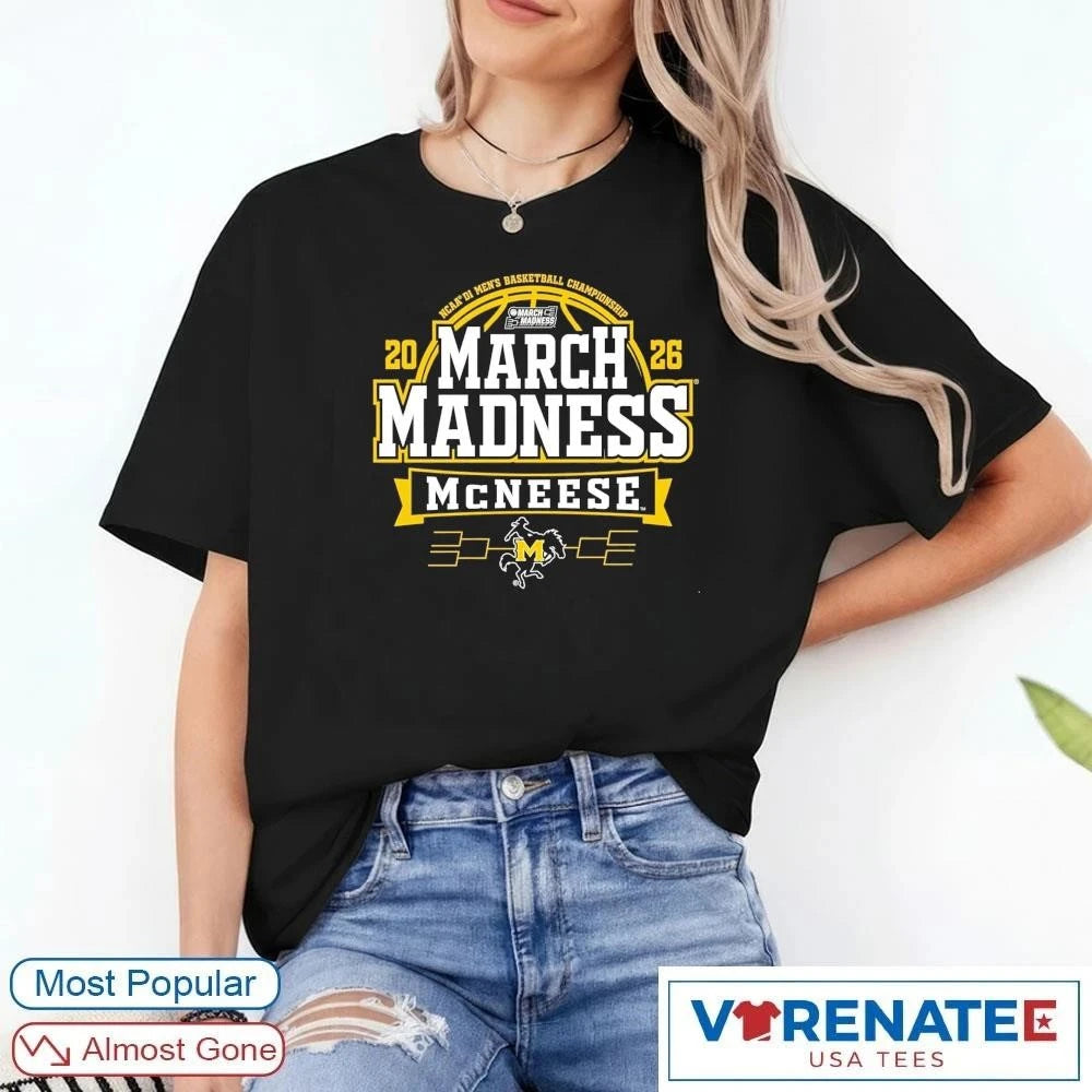 Official 2026 McNeese State University Cowboys NCAA DI Men’s Basketball Championship March Madness T-Shirt