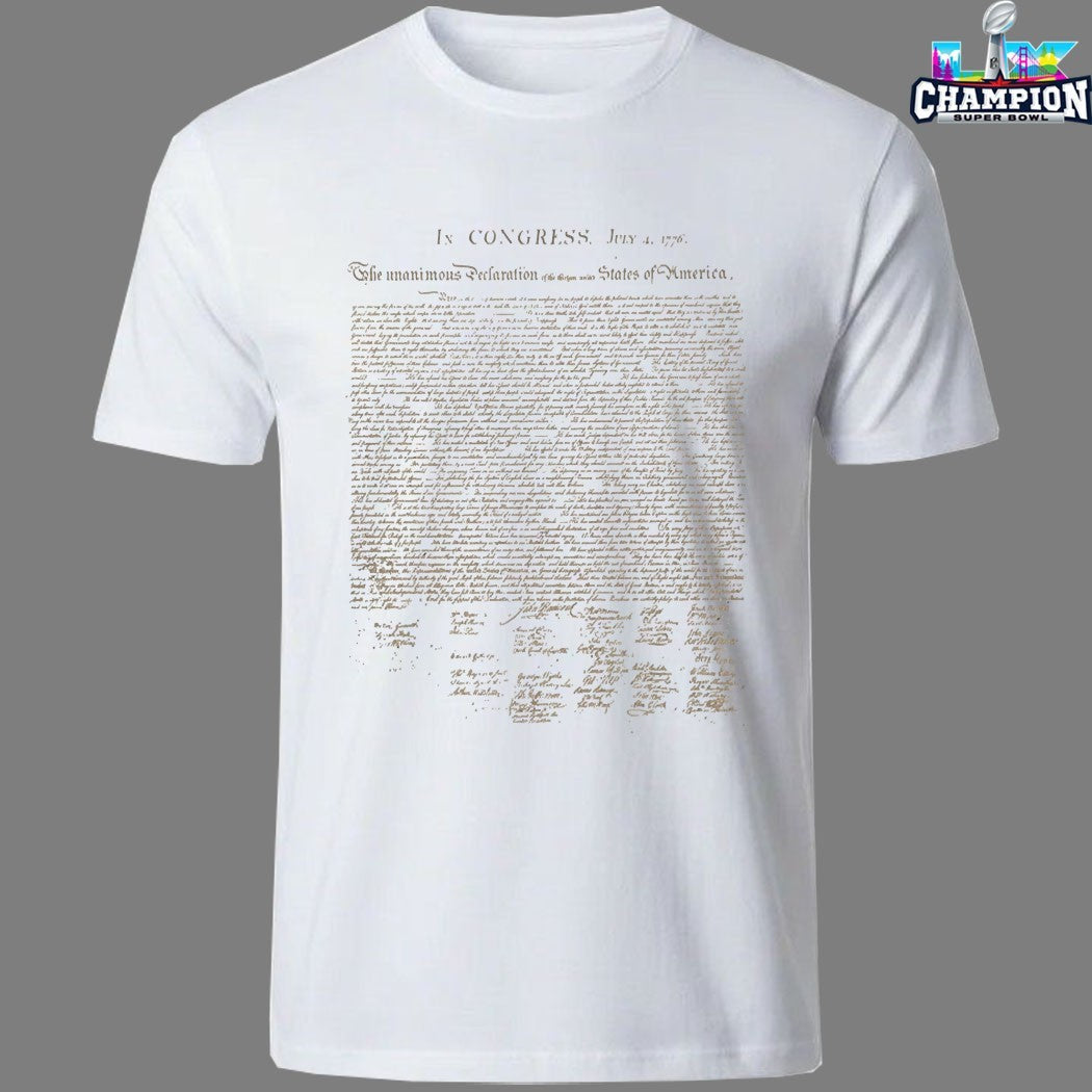 Official 250th Declaration In Congress July 4 1776 The Unanimous Declaration States Of America T-shirts