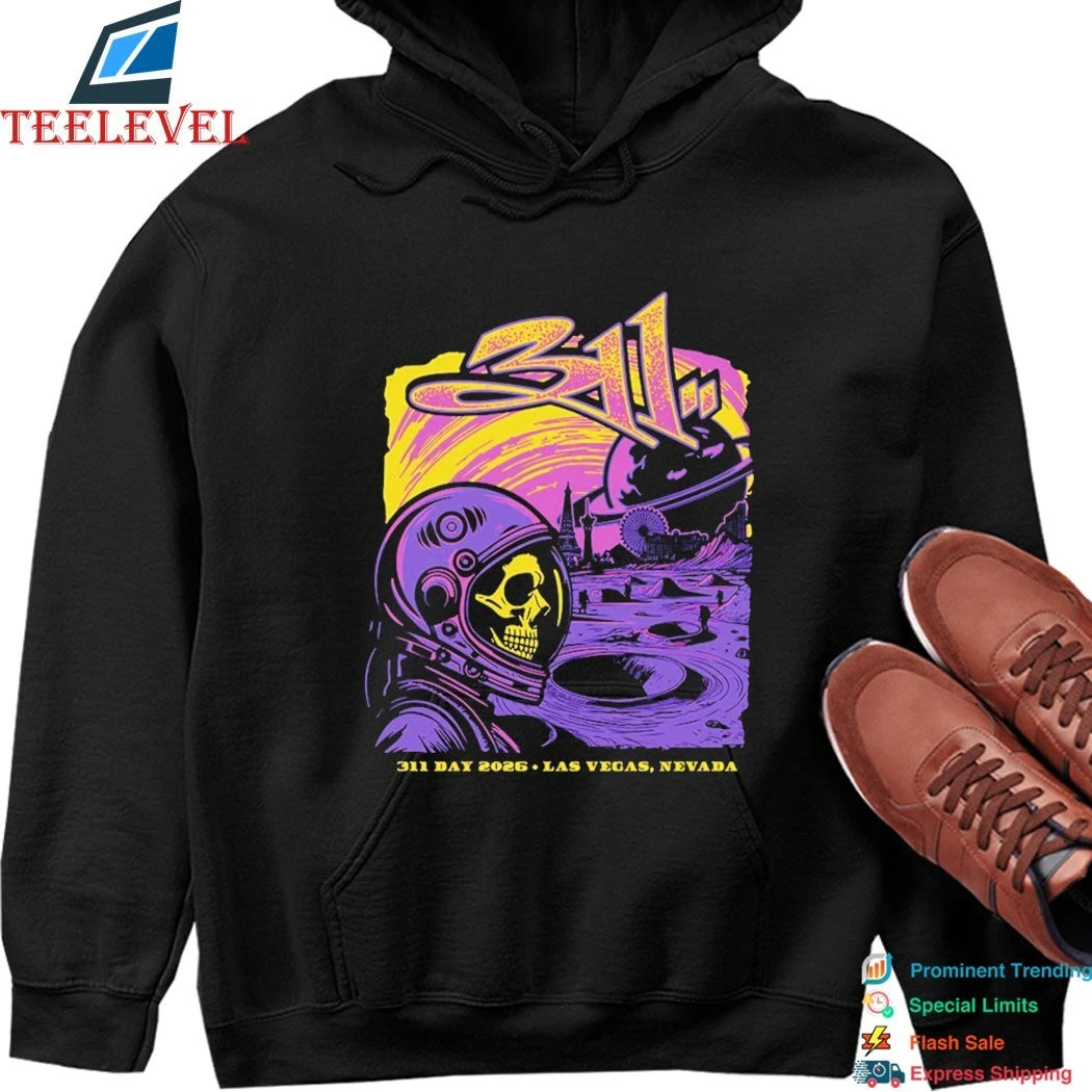 Official 311 Day 2026 Las Vegas Nevada Astronaut Skull Shirts