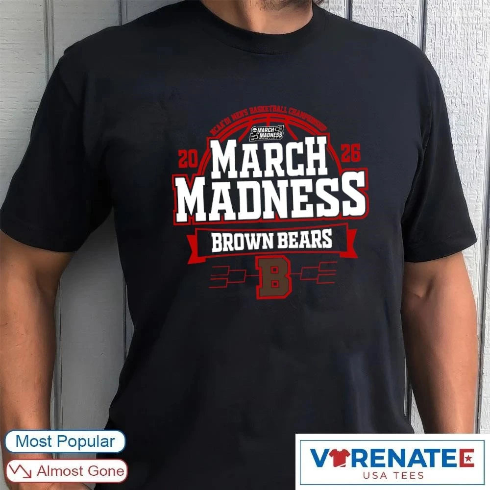 Official Brown Bears 2026 NCAA DI Men’s Basketball Championship March Madness Bound T-Shirt