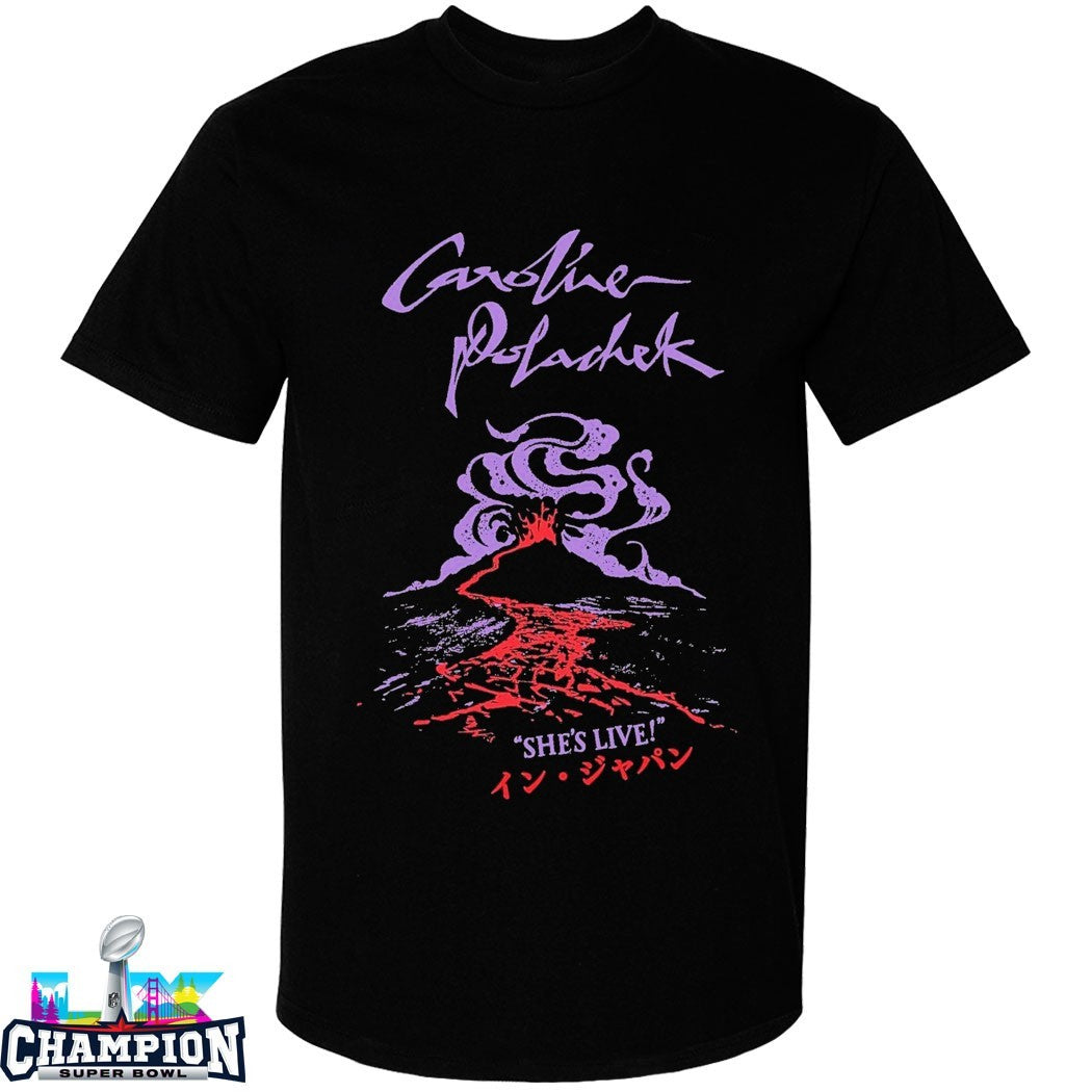 Official Caroline Polachek She’s Live Volcano Spiraling Tour T-shirts