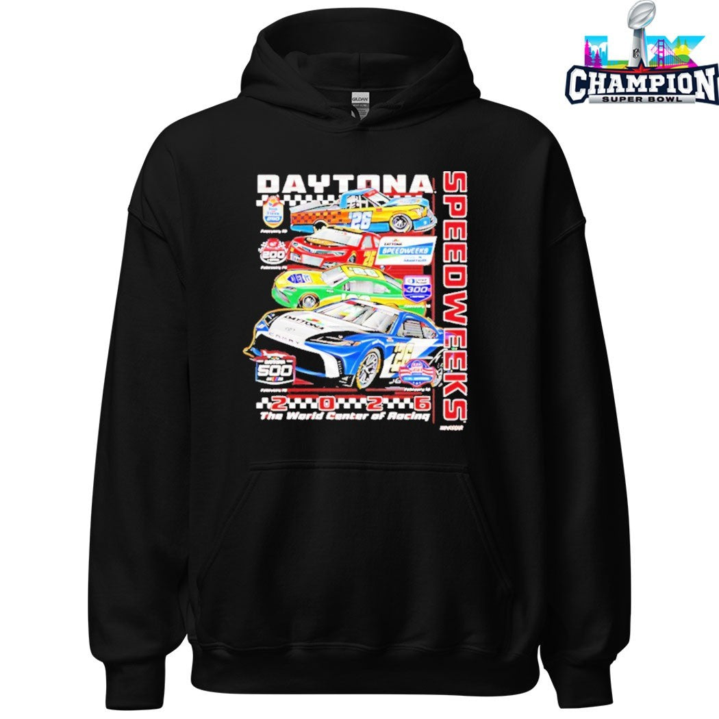 Official Daytona 500 Speedweeks The World Center Of Rocking 2026 T-shirts