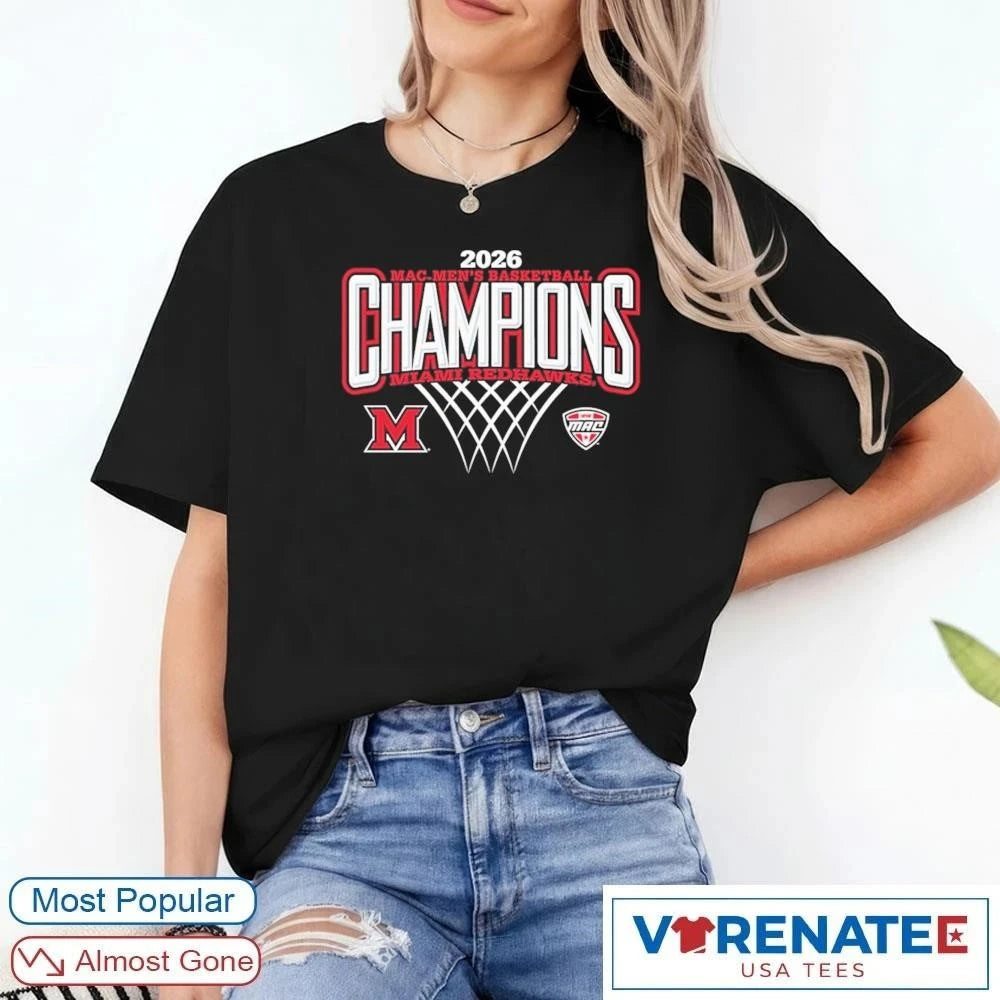 Official MAC Men’s Basketball Regular Season Champions Miami RedHawks Black 2026 T-shirt