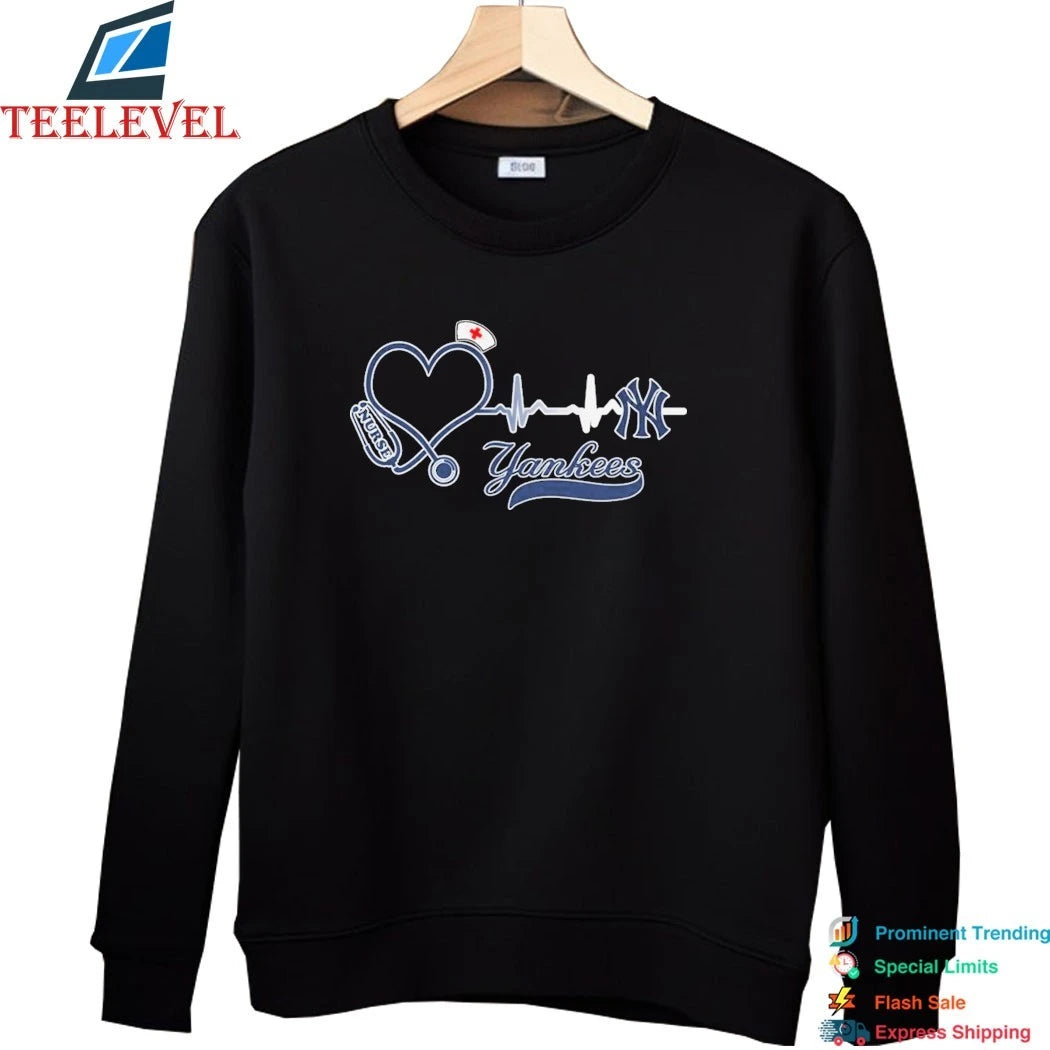 Official New York Yankees Stethoscope Nurse Heart Shirts