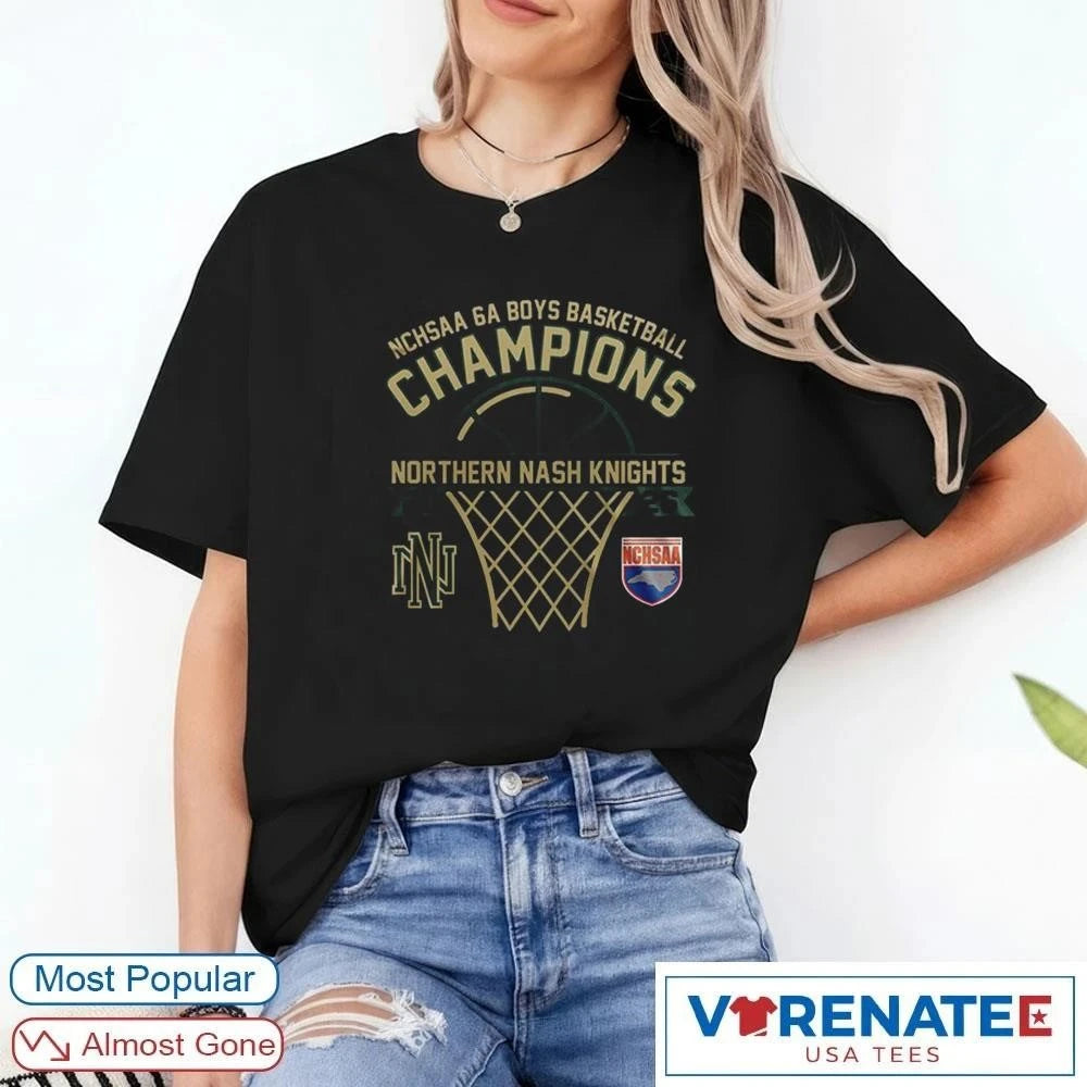 Official Northern Nash Knights 6A Boys NCHSAA Champions 2026 T-Shirt
