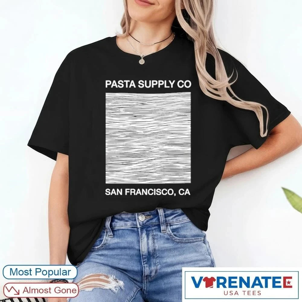 Official Pasta Supply Co San Francisco CA Unknown Pleasures T-Shirt