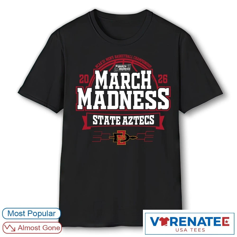 Official San Diego State Aztecs 2026 NCAA DI Men’s Basketball Championship March Madness T-Shirt