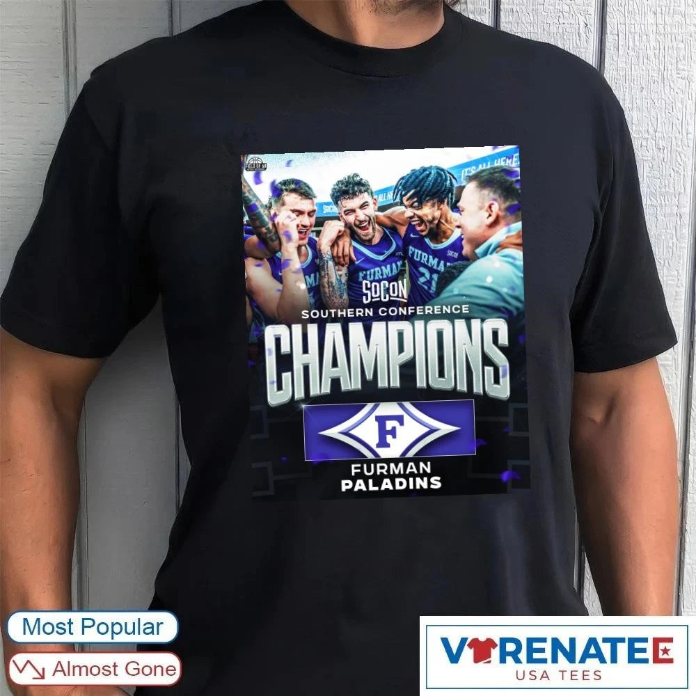 Official SoCon Southern Conference Champions Furman Paladins Poster T-Shirt
