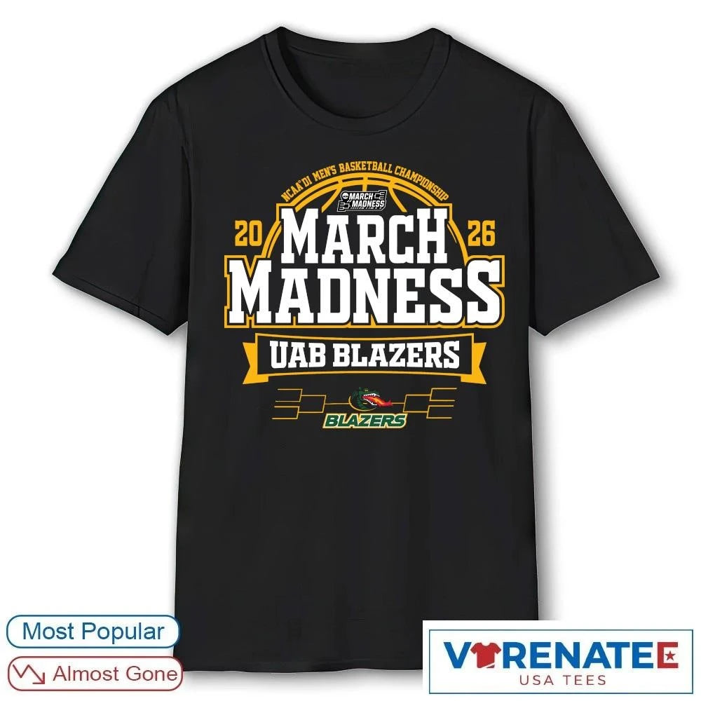 Official UAB Blazers 2026 NCAA DI Men’s Basketball Championship March Madness Bound T-Shirt