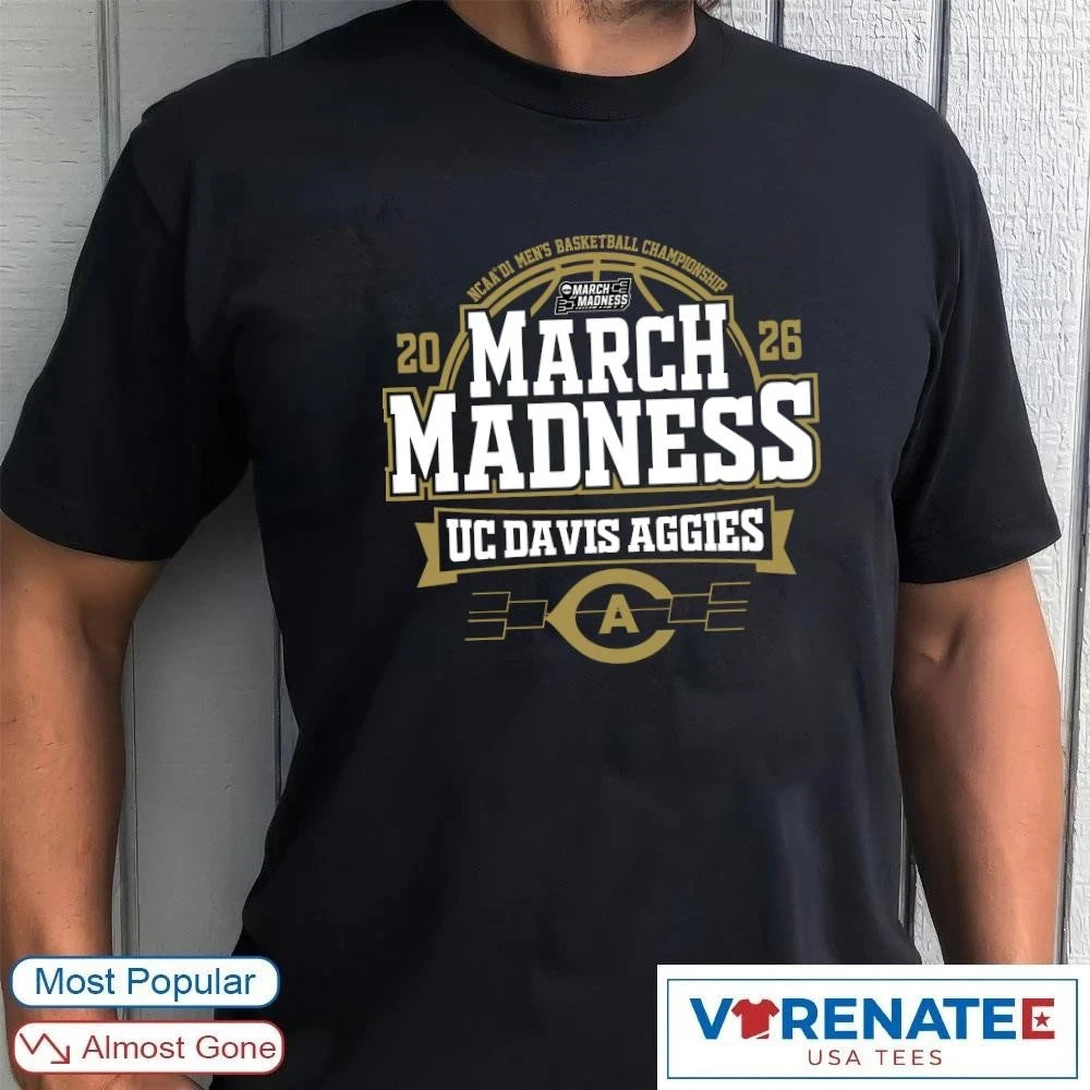 Official UC Davis Aggies 2026 NCAA DI Men’s Basketball Championship March Madness Bound T-Shirt