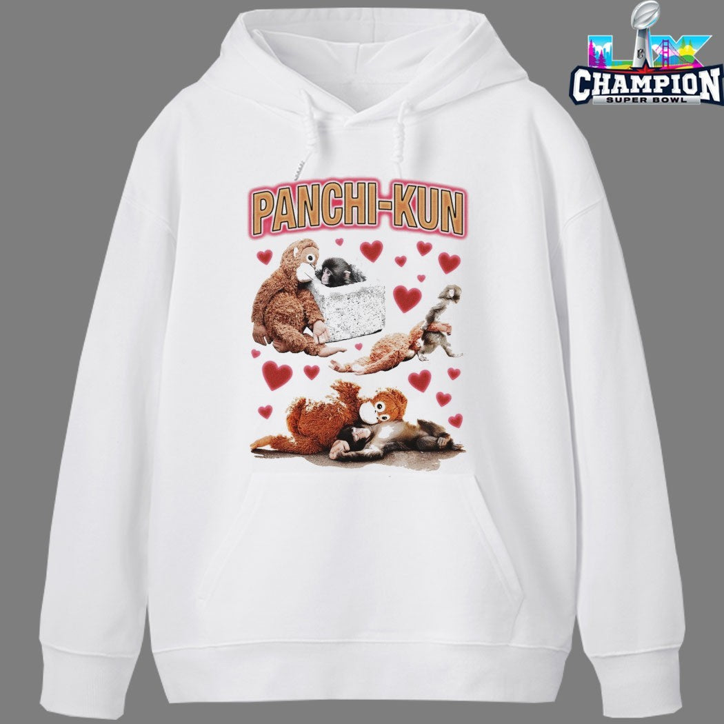 Panchi-Kun Rap Monkeys Hearts T-shirts