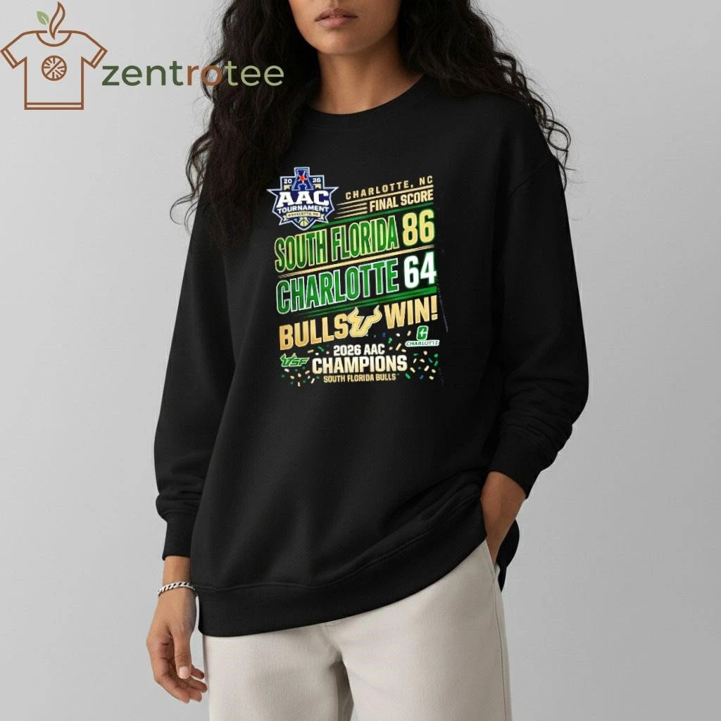 Premium 2026 AAC Tournament South Florida 86 64 Charlotte NCAA shirt