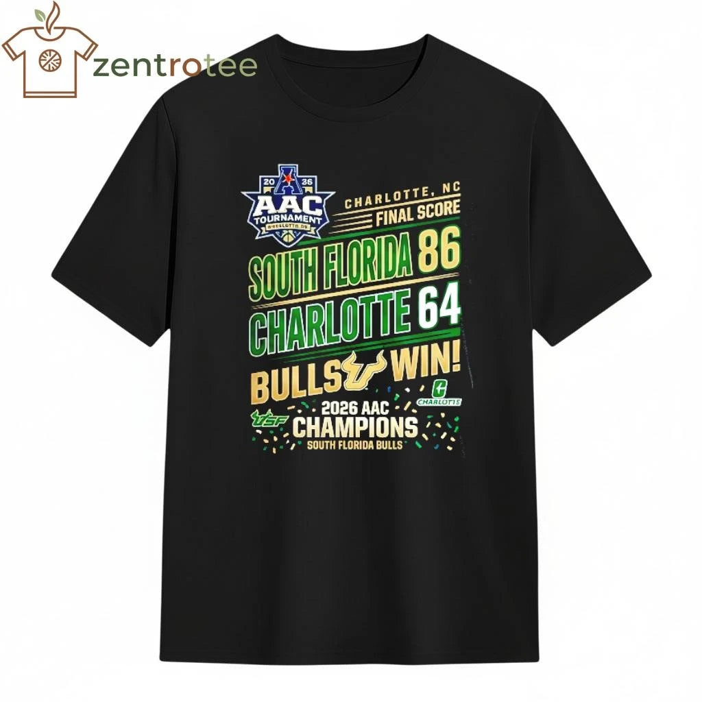 Premium 2026 AAC Tournament South Florida 86 64 Charlotte NCAA shirt