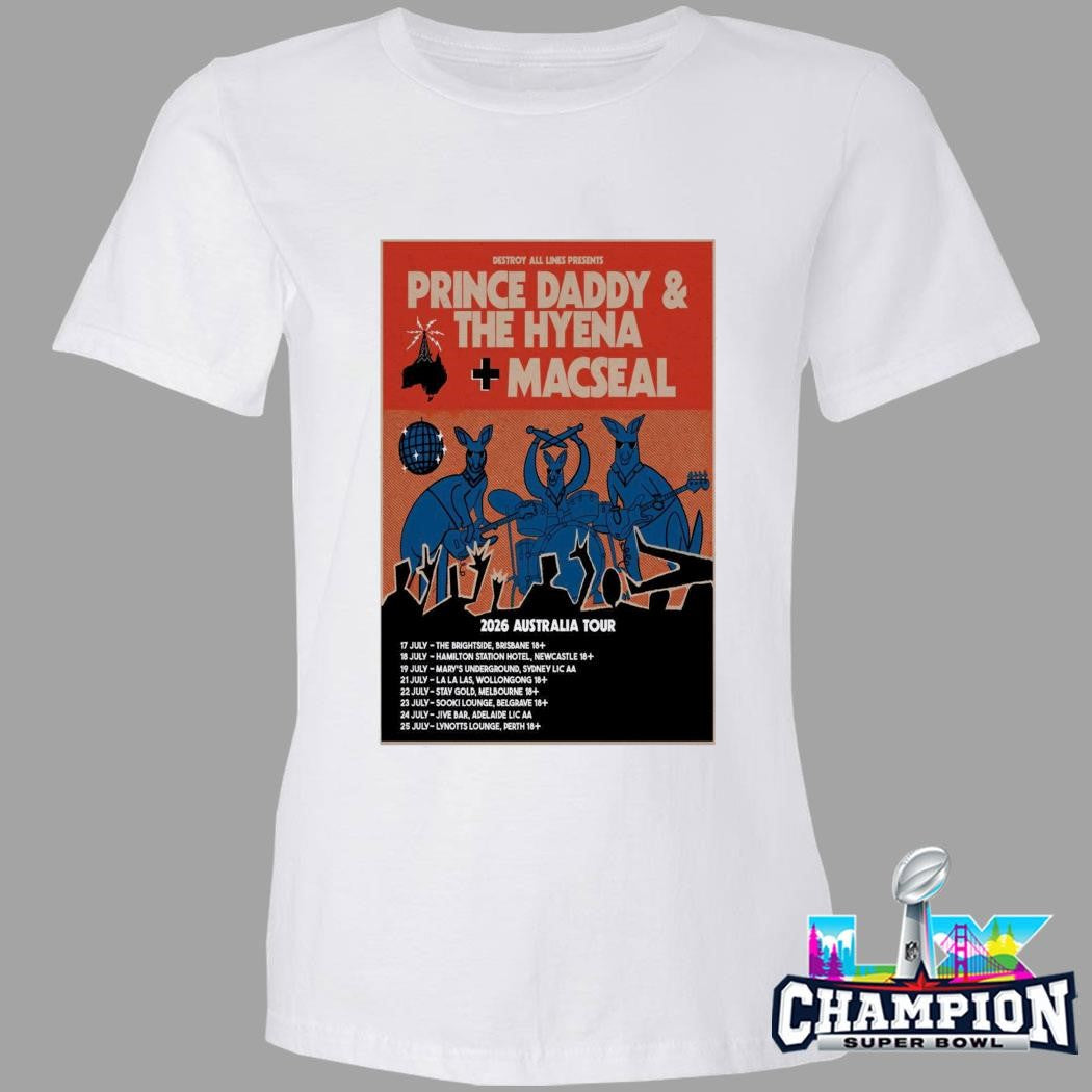 Prince Daddy And The Hyena Macseal 2026 Australia Tour Shirt