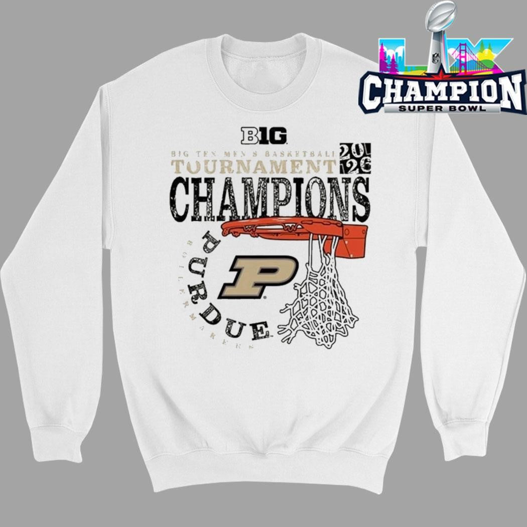 Purdue Boilermakers 2026 Big Ten Men’s Basketball Tournament Champions Cut Nets Shirt