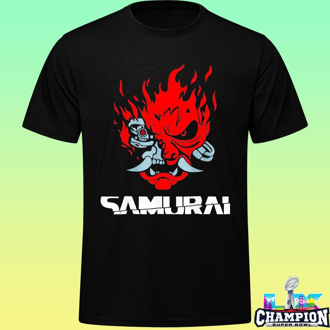 Samurai Japanese Demon Mask Edge Cyber Runners Punk Shirt