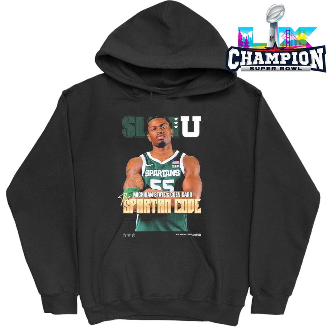 Slamu Michigan State Spartans Coen Carr The Spartan Code Magazine Shirt