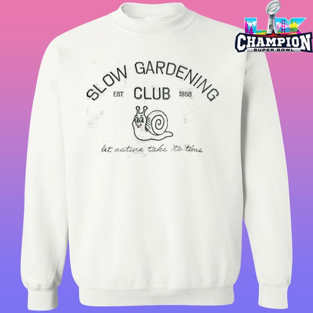 Slow Gardening Club Let Nature Take It’s Time Embroidered Shirt