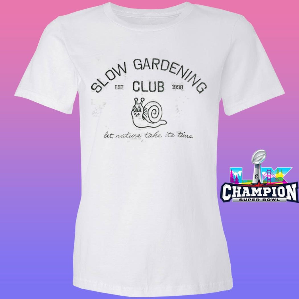 Slow Gardening Club Let Nature Take It’s Time Embroidered Shirt
