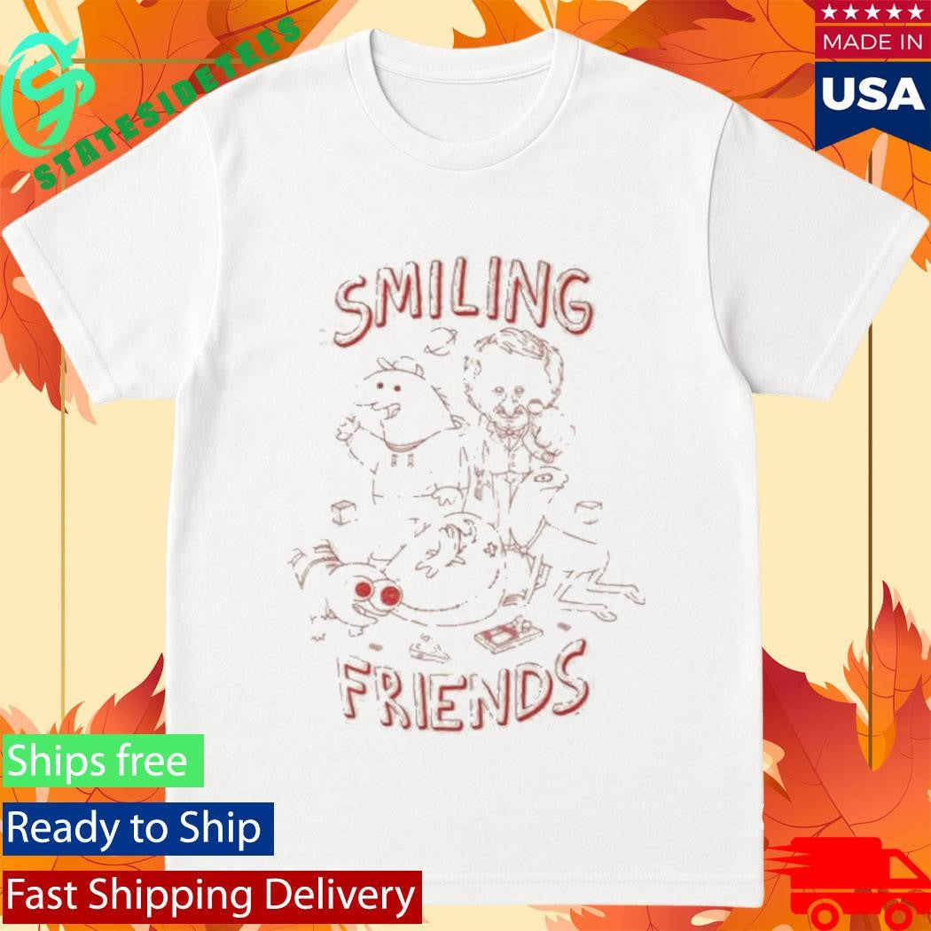 Smiling Friends Group Line Art Shirt