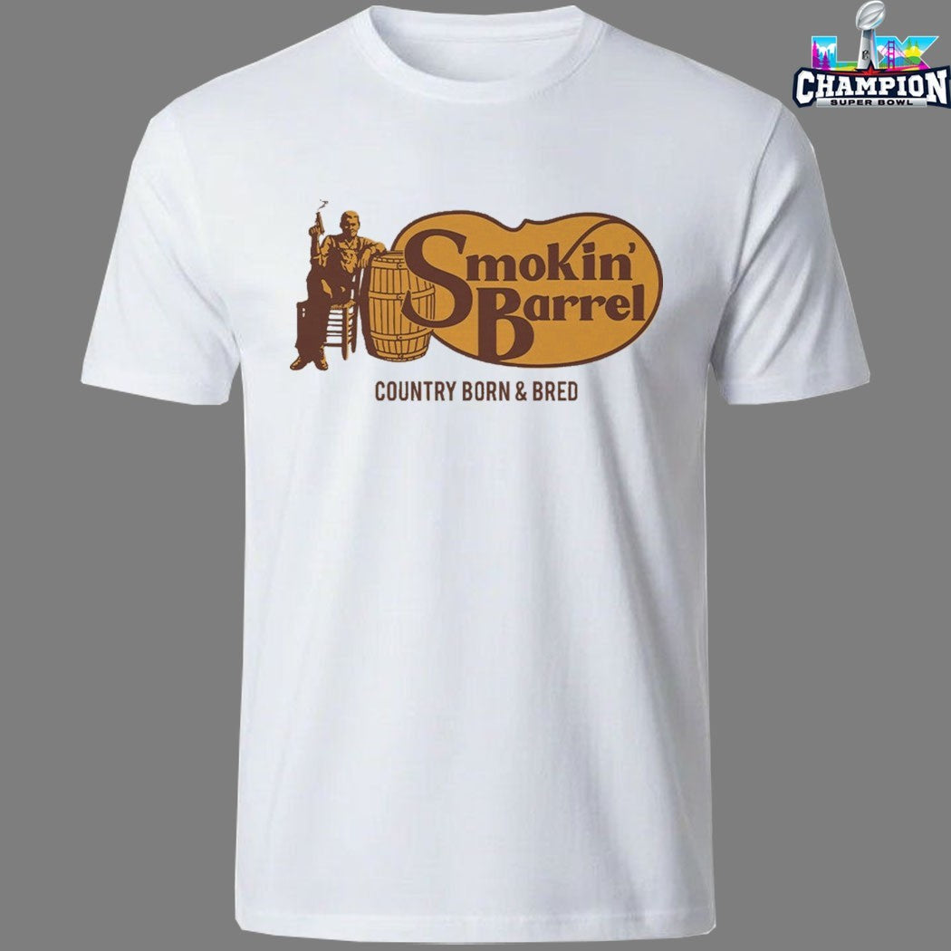 Smokin’ Barrel Country Born And Bred Cracker Barrel T-shirts