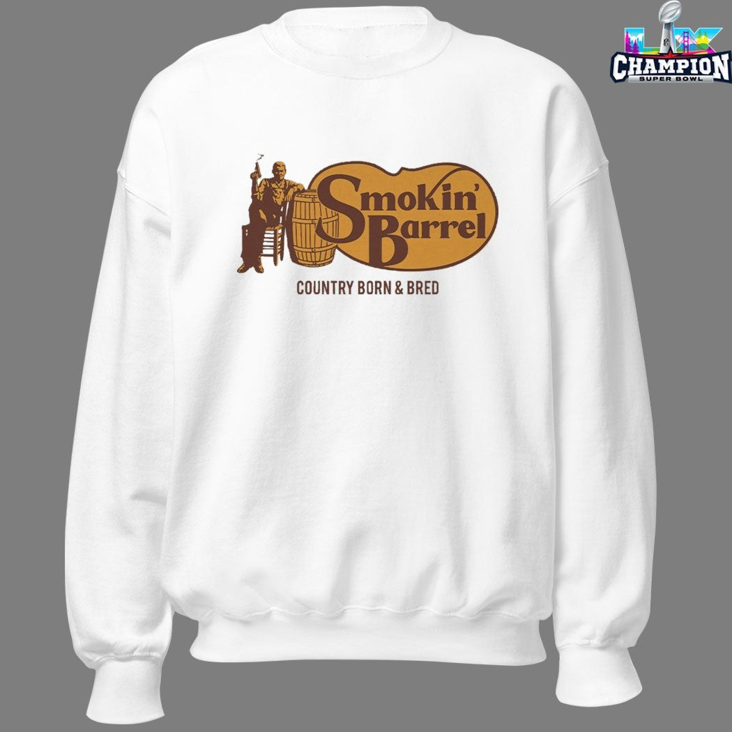 Smokin’ Barrel Country Born And Bred Cracker Barrel T-shirts